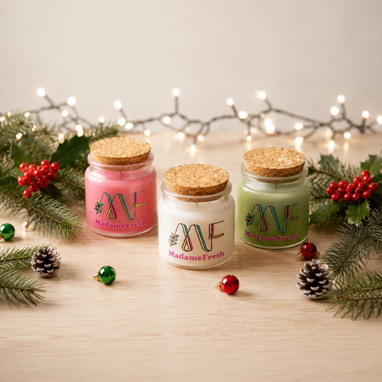 Pack de velas aromáticas Aura Navideño Madame Fresh, aroma navideño para el hogar